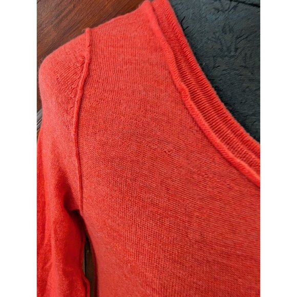 Cynthia Rowley Womens Orange Extrafine Merino Wool Sweater Small - Picture 2 of 8